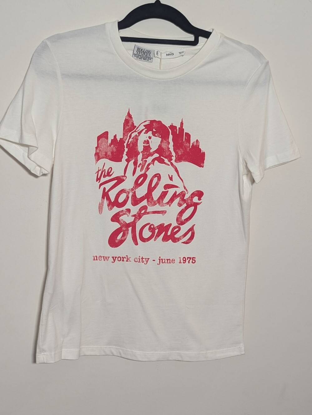 Mango Rolling Stones NYC Graphic Tee Women’s Size Small NWT